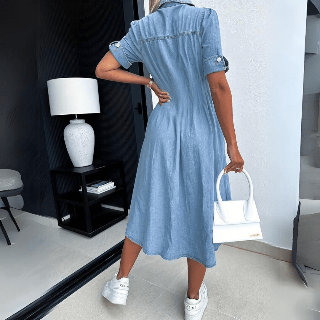 Lavinque Dress Robe Chemise en Jean | Style Décontracté | Confort et Élégance