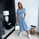 Lavinque Dress Robe Chemise en Jean | Style Décontracté | Confort et Élégance