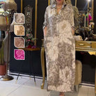 Lavinque Dress Robe Chemise Longue à Motif Floral | Élégance Décontractée | Fluide & Confortable