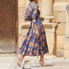 Lavinque Dress Robe Chemise Longue | Imprimé Floral Chic | Élégante et Fluide