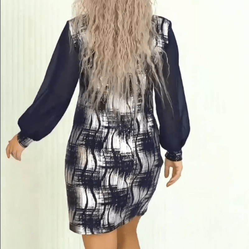 Lavinque Dress Robe Chic Imprimée | Manches Longues | Élégance et Confort