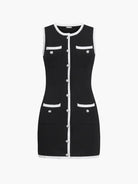 Lavinque Dress Robe Courte Bicolore | Chic Parisien | Élégante et Structurée