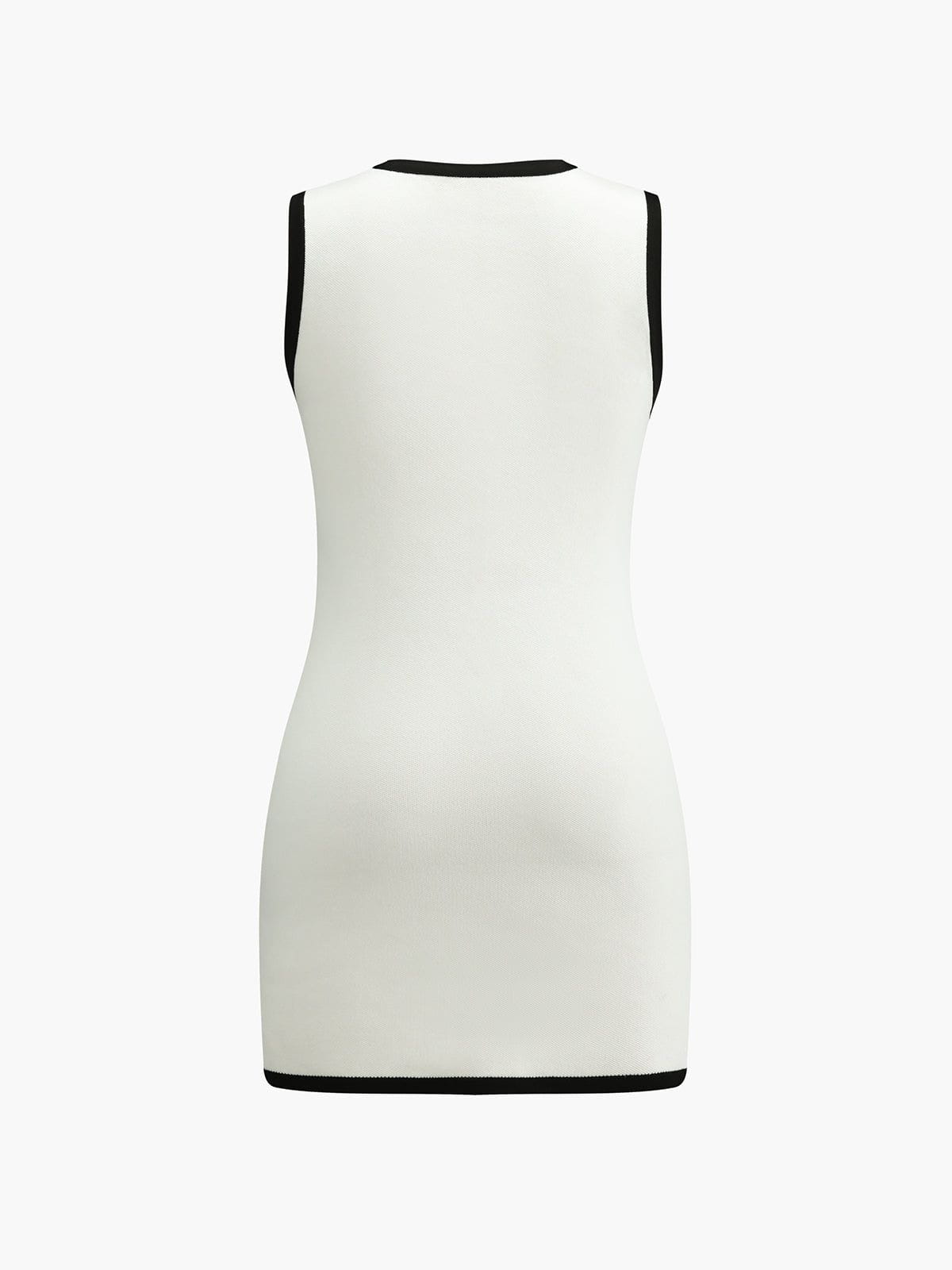 Lavinque Dress Robe Courte Bicolore | Chic Parisien | Élégante et Structurée