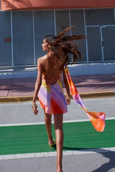 Lavinque Dress Robe Courte Dos Nu | Multicolore | Sensuelle et Estivale