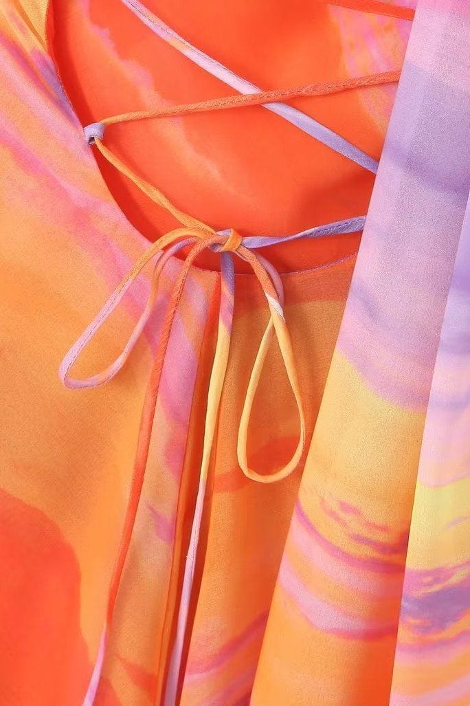 Lavinque Dress Robe Courte Dos Nu | Multicolore | Sensuelle et Estivale