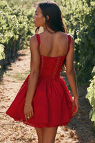 Lavinque Dress Robe Courte Rouge à Bretelles | Romantique | Fluide et Féminine