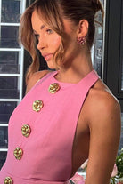 Lavinque Dress Robe Courte Structurée | Rose | Élégante et Audacieuse