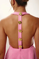 Lavinque Dress Robe Courte Structurée | Rose | Élégante et Audacieuse