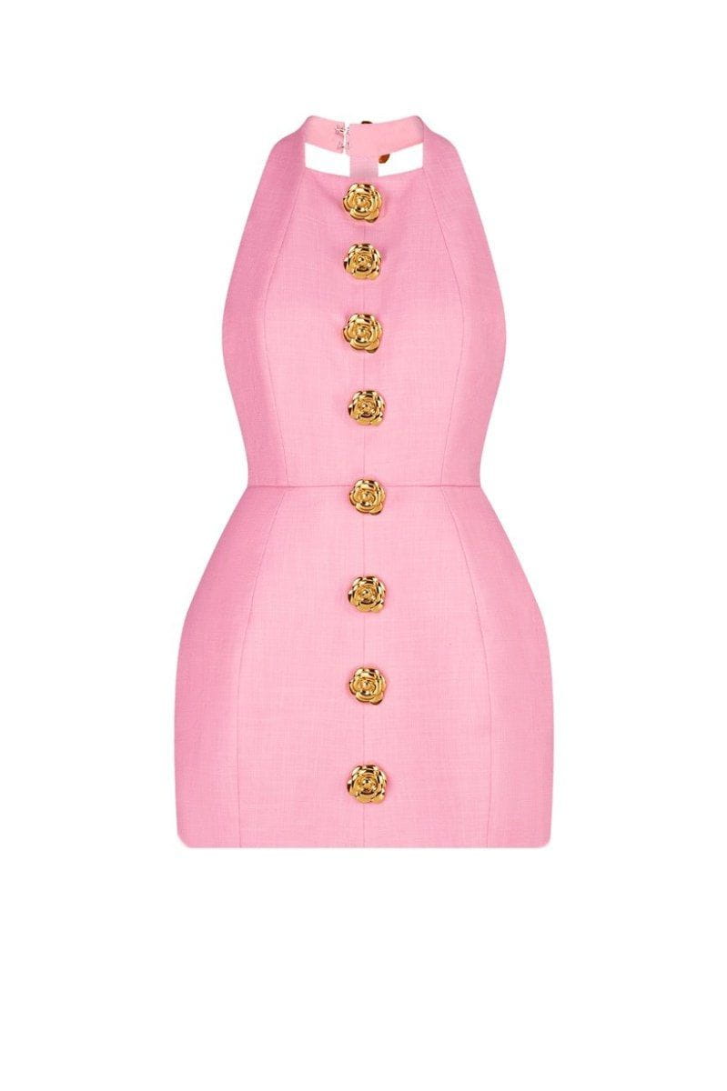 Lavinque Dress Robe Courte Structurée | Rose | Élégante et Audacieuse