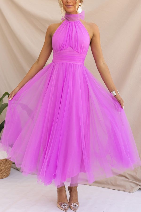 Lavinque Dress Robe de Soirée en Tulle | Rose Fuchsia | Élégance et Légèreté