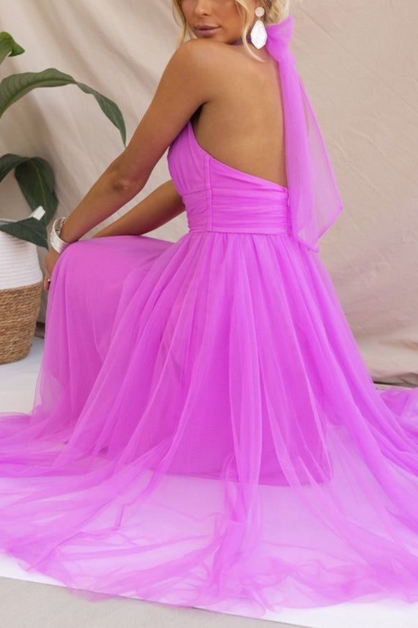 Lavinque Dress Robe de Soirée en Tulle | Rose Fuchsia | Élégance et Légèreté