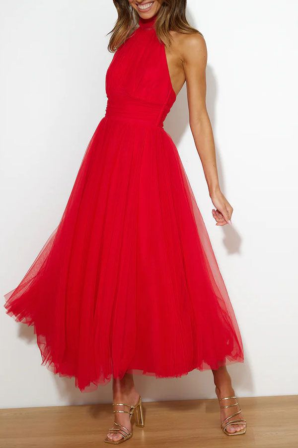 Lavinque Dress Robe de Soirée en Tulle | Rose Fuchsia | Élégance et Légèreté