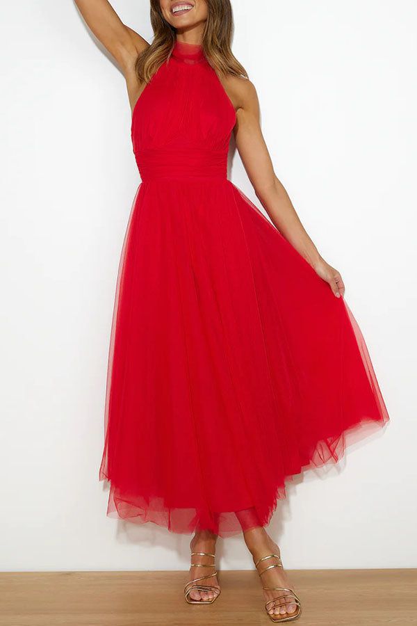 Lavinque Dress Robe de Soirée en Tulle | Rose Fuchsia | Élégance et Légèreté