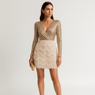 Lavinque Dress Robe de Soirée Verte | Sequins et Volants | Élégante et Glamour