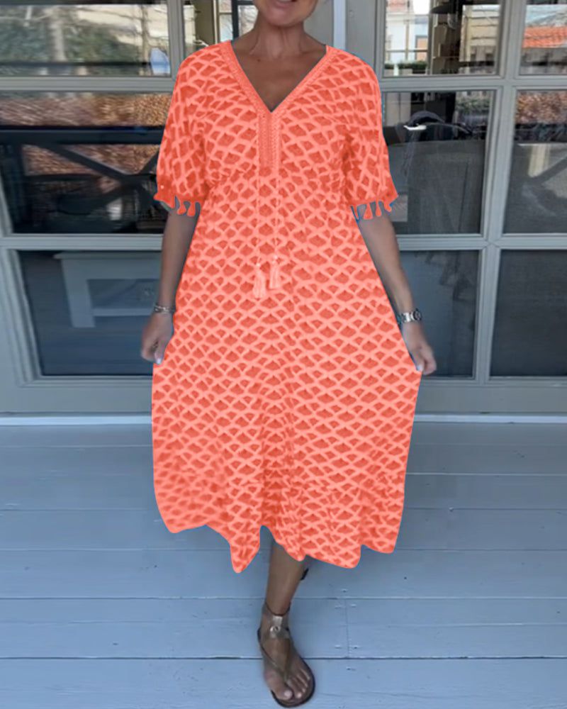 Lavinque Dress Robe Décontractée à Motifs | Confortable | Légère et Estivale