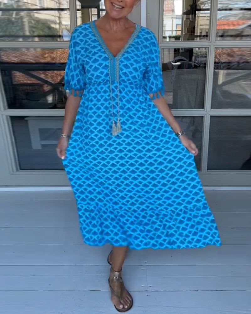 Lavinque Dress Robe Décontractée à Motifs | Confortable | Légère et Estivale