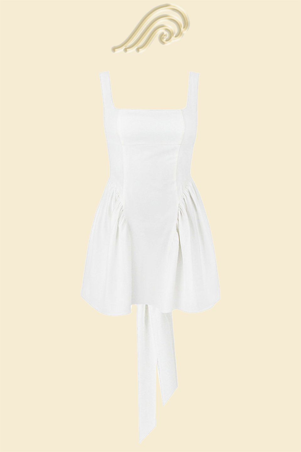 Lavinque Dress Robe Dos Nu | Crème | Élégante et Féminine