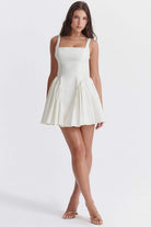 Lavinque Dress Robe Dos Nu | Crème | Élégante et Féminine
