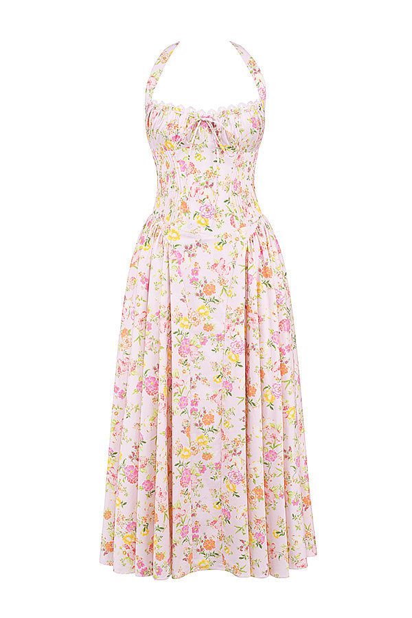 Lavinque Dress Robe Dos Nu Rose | Vintage | Élégante et Féminine
