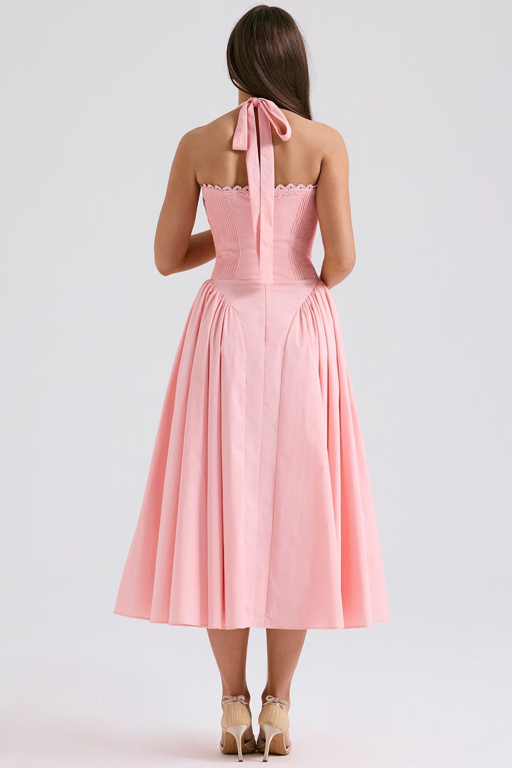 Lavinque Dress Robe Dos Nu Rose | Vintage | Élégante et Féminine