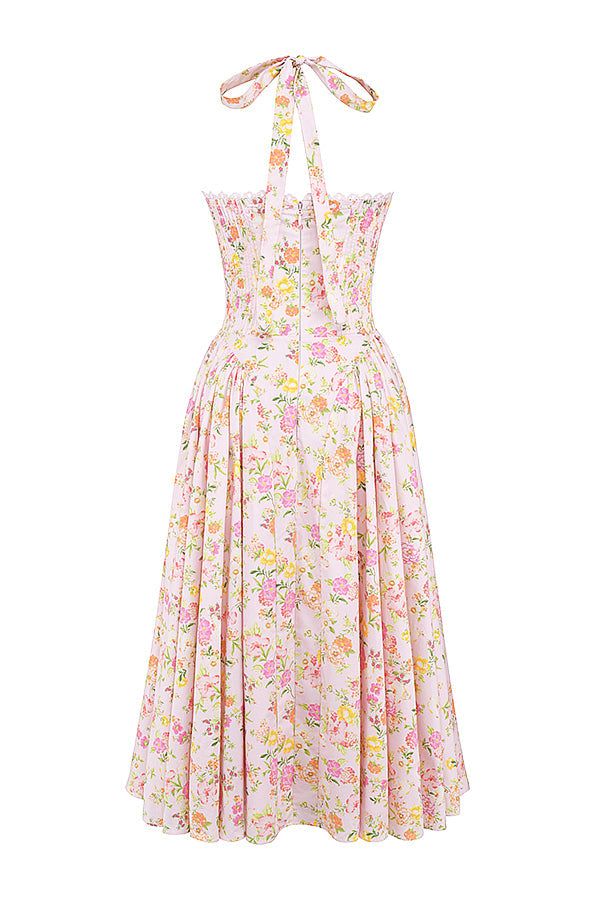 Lavinque Dress Robe Dos Nu Rose | Vintage | Élégante et Féminine