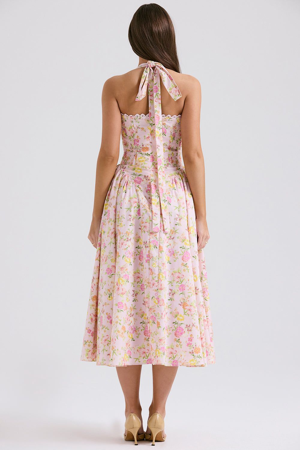 Lavinque Dress Robe Dos Nu Rose | Vintage | Élégante et Féminine