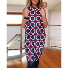 Lavinque Dress Robe Droite à Motifs | Coupe Confortable | Élégance Rétro