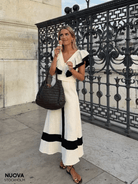 Lavinque Dress Robe Élégante Bicolore | Chic | Structurée et Raffinée