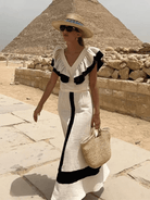 Lavinque Dress Robe Élégante Bicolore | Chic | Structurée et Raffinée
