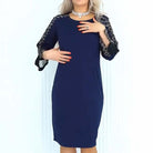 Lavinque Dress Robe Élégante | Noir | Manches Transparentes et Détails Dentelle
