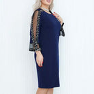 Lavinque Dress Robe Élégante | Noir | Manches Transparentes et Détails Dentelle