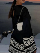 Lavinque Dress Robe Évasée à Manches Longues | Élégance Charme Bohème | Détails Brodés