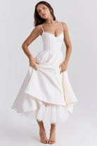 Lavinque Dress Robe Évasée | Satin | Élégance et Raffinement