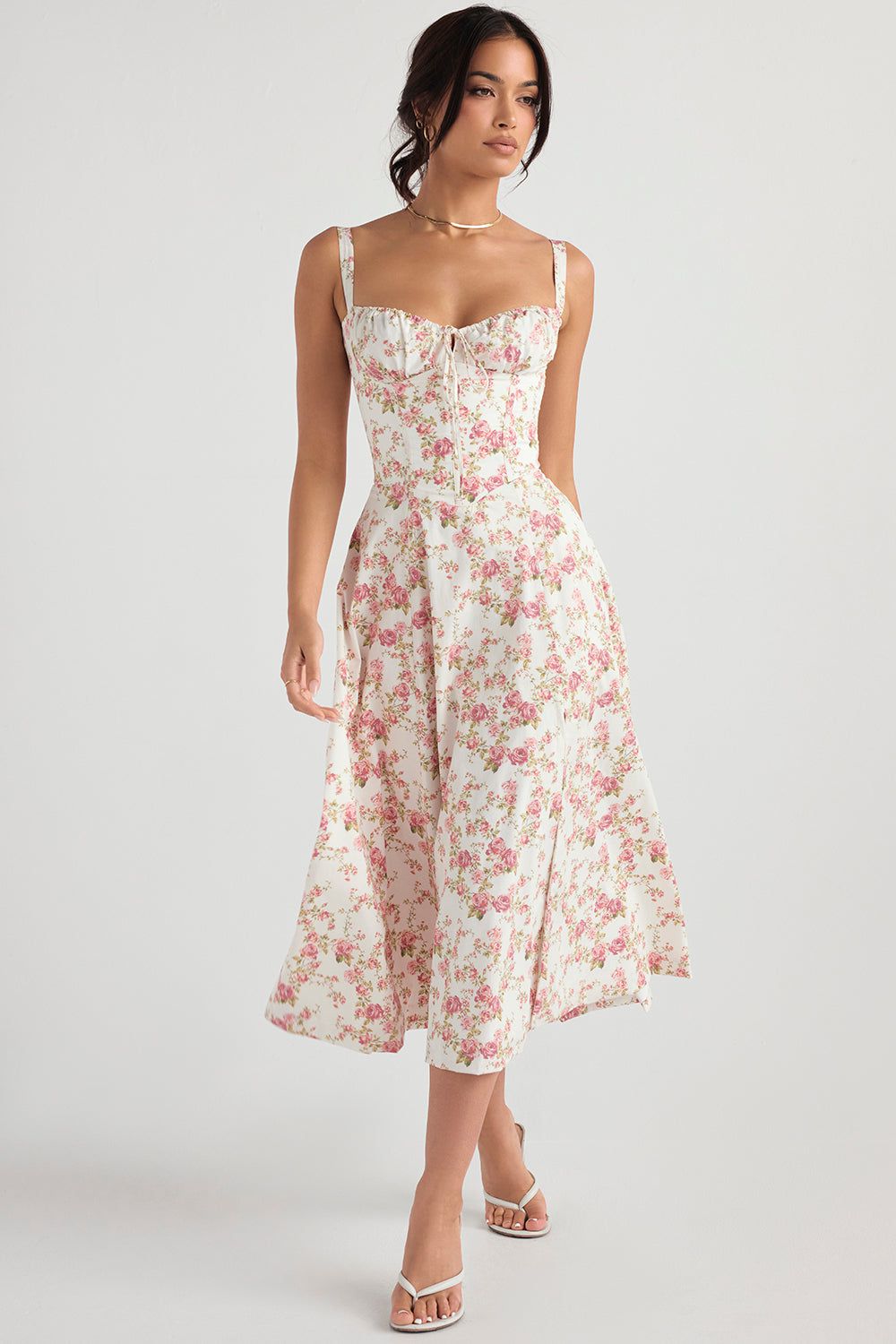 Lavinque Dress Robe Fleurie à Bretelles | Corsetée | Romantique et Légère