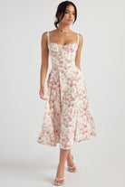 Lavinque Dress Robe Fleurie à Bretelles | Corsetée | Romantique et Légère