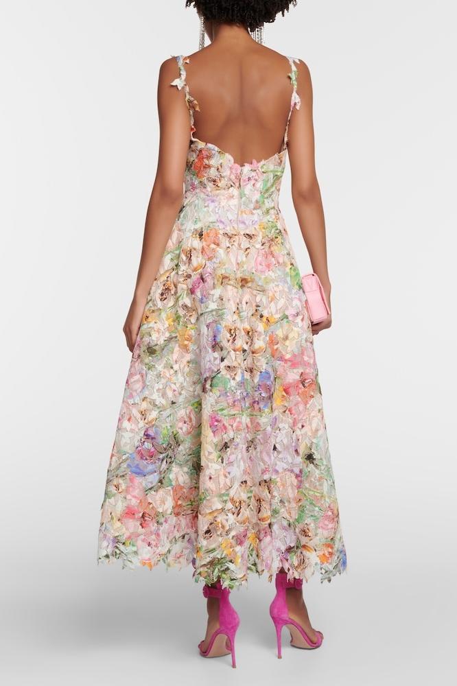 Lavinque Dress Robe Fleurie en Dentelle | Midi | Élégante et Romantique