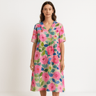 Lavinque Dress Robe Florale Midi | Coton Léger | Imprimé Estival Coloré