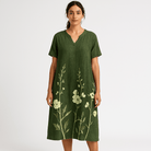 Lavinque Dress Robe Florale Midi | Coton Léger | Imprimé Estival Coloré