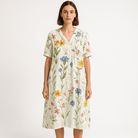 Lavinque Dress Robe Florale Midi | Coton Léger | Imprimé Estival Coloré