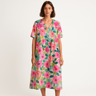 Lavinque Dress Robe Florale Midi | Coton Léger | Imprimé Estival Coloré
