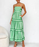 Lavinque Dress Robe Longue à Bretelles Rayée | Bohème | Légère et Élégante