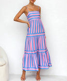 Lavinque Dress Robe Longue à Bretelles Rayée | Bohème | Légère et Élégante