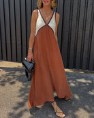 Lavinque Dress Robe Longue Bicolore Bohème | Élégante | Fluide et Tendance