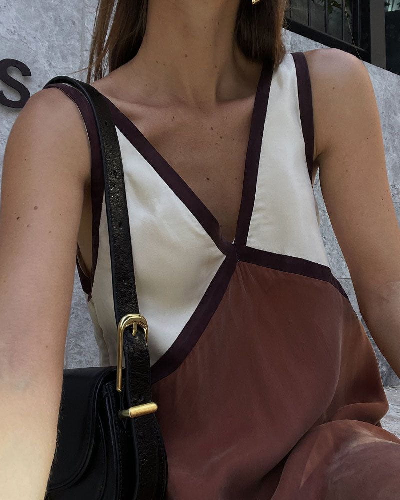 Lavinque Dress Robe Longue Bicolore Bohème | Élégante | Fluide et Tendance