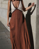 Lavinque Dress Robe Longue Bicolore Bohème | Élégante | Fluide et Tendance