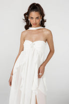 Lavinque Dress Robe Longue Blanche | Drapée | Aérienne et Féminine