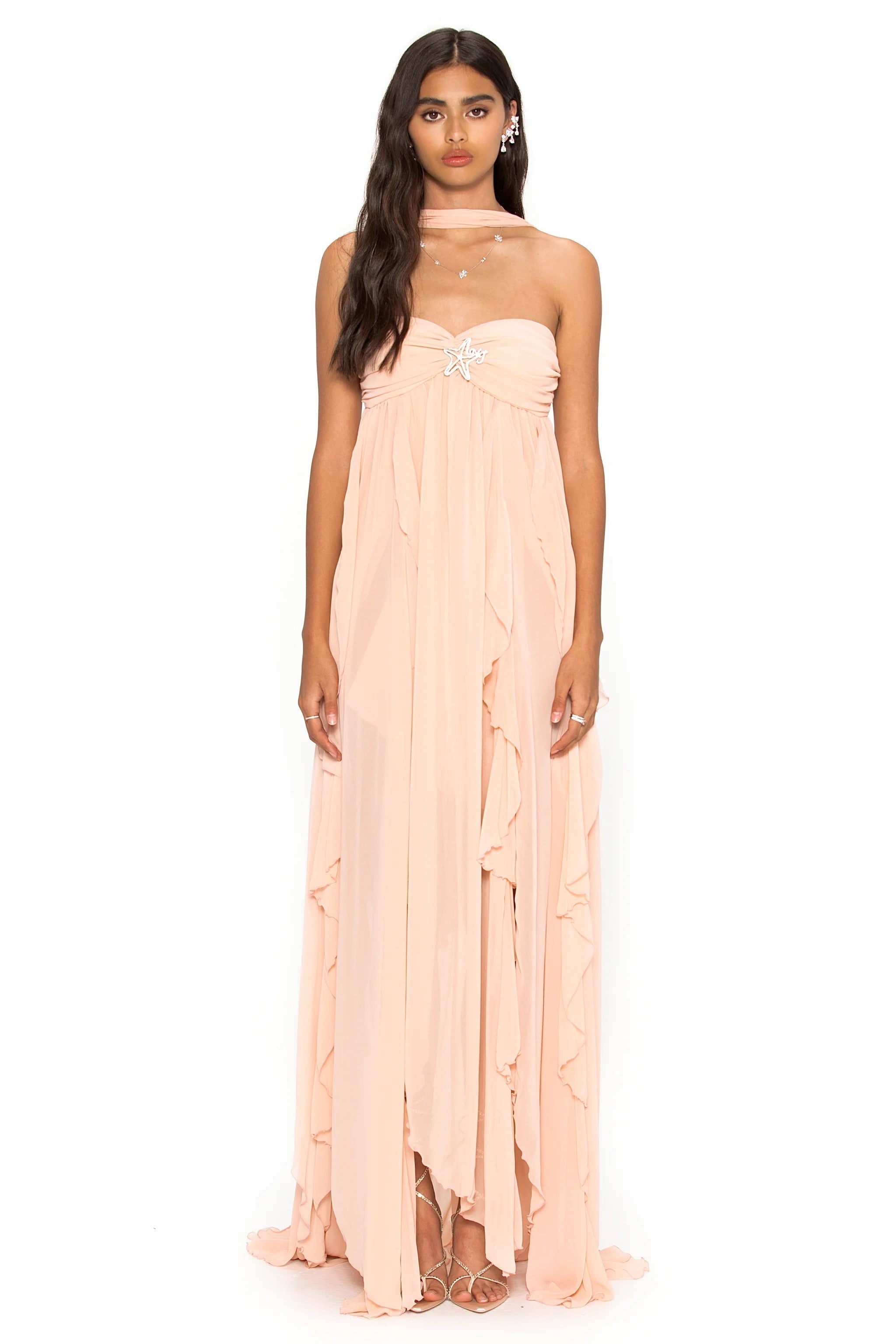 Lavinque Dress Robe Longue Blanche | Drapée | Aérienne et Féminine