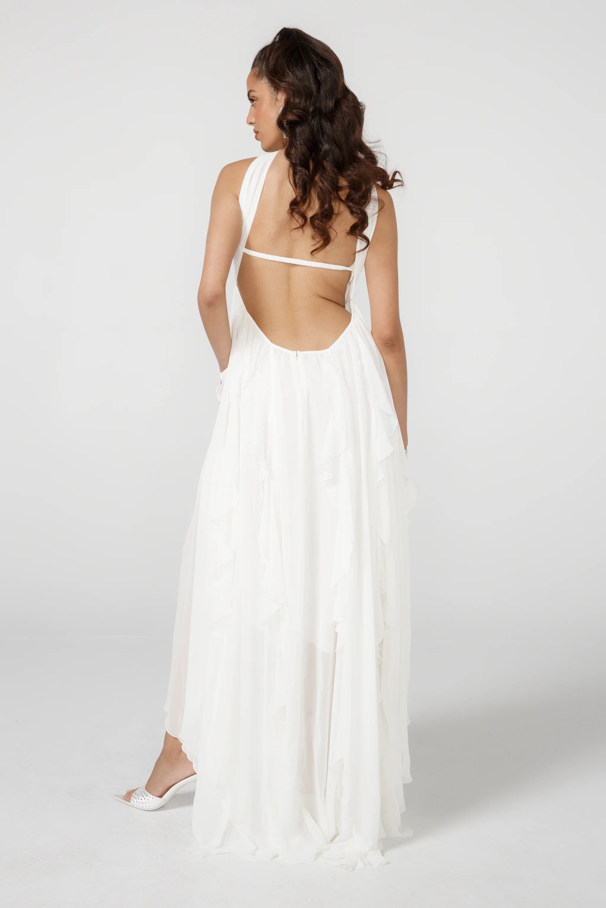 Lavinque Dress Robe Longue Blanche | Drapée | Aérienne et Féminine