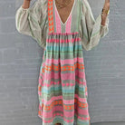 Lavinque Dress Robe Longue Bohème à Rayures | Colorée | Légère et Élégante