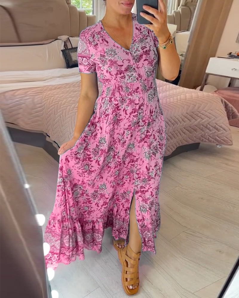 Lavinque Dress Robe Longue Bohème Fleurie | Légère & Élégante | Parfaite pour l'Été